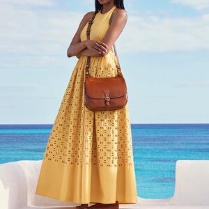 Patricia Nash London Saddle Bag Heritage Brown Leather Crossbody Shoulder Purse